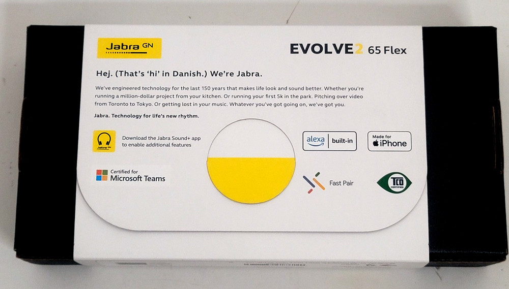Jabra Evolve2 65 Flex Foldable Wireless Headset Fast Pairing HSC190W OPEN BOX