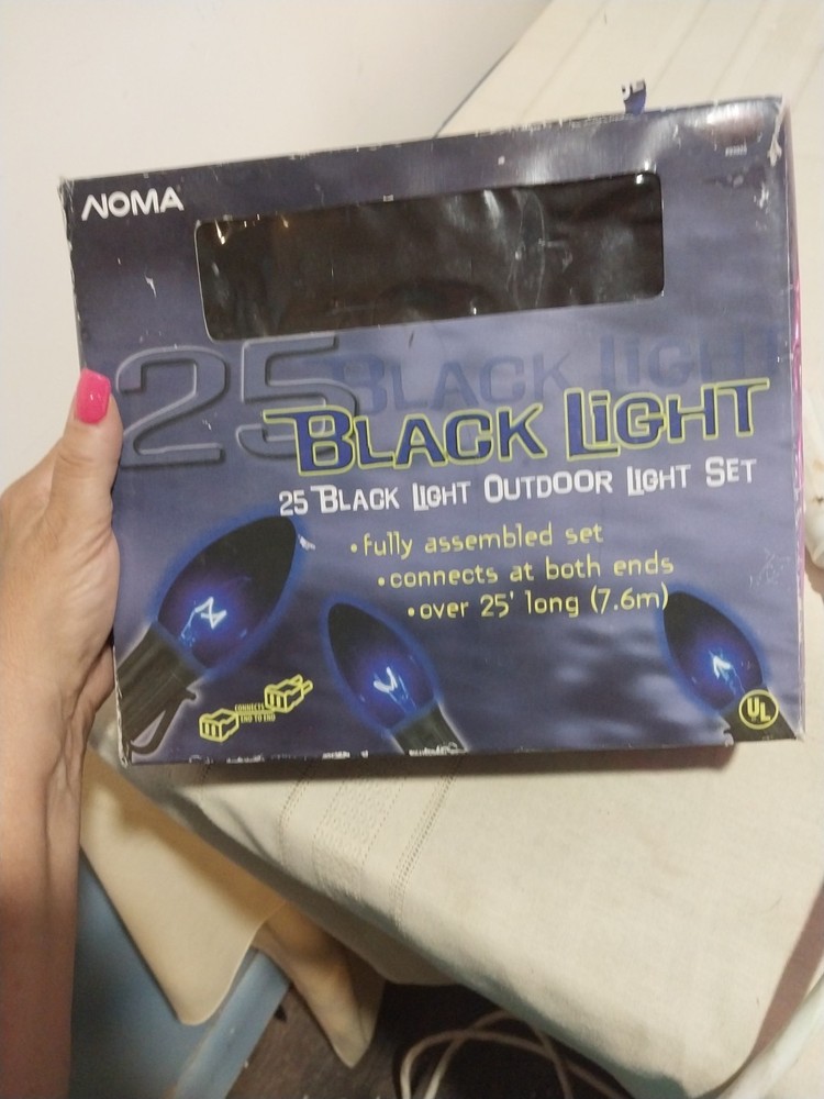 Nomas Black Light Outdoor String Light Set 25 Lights Halloween Decor