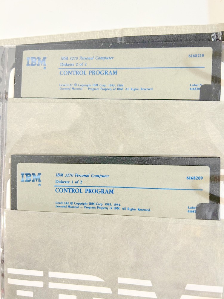 IBM 3270 Personal Computer Control Program Pkg includes Software