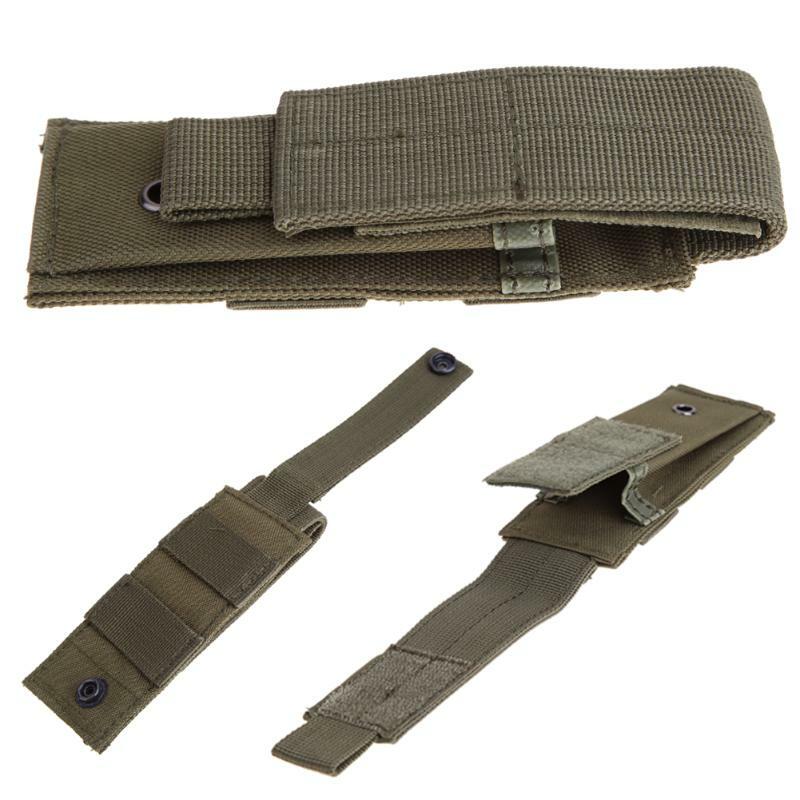 Tactical Knife Pouch MOLLE Flashlight Holder Bullet Bag Hook & Loop Closure Bag