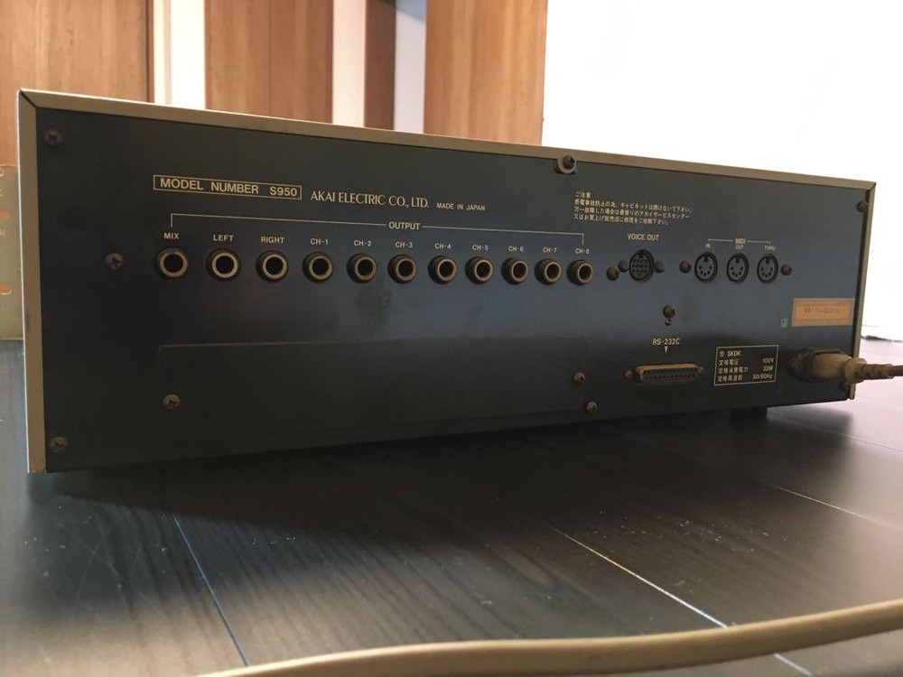 Vintage Akai S 950 Sampler With Power Cable Operation Confirmed