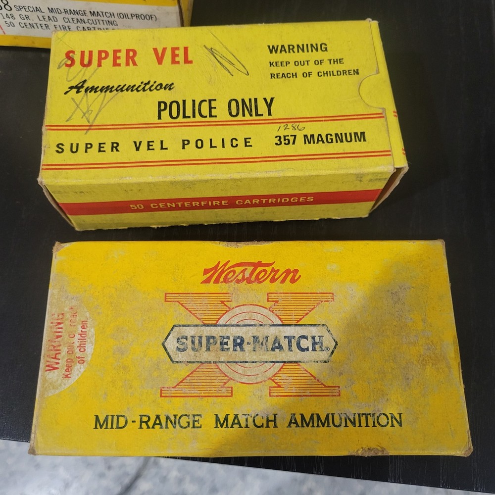 Vintage ammunition boxes