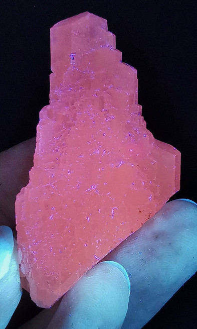 UV Fluorescent Stair Step Stacked Elestial Calcite