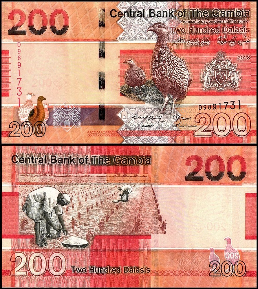 Gambia 200 Dalasis, 2023, P-42c, UNC