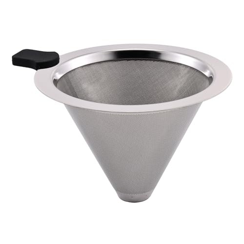 Small Size Pour Over Coffee Filter Dripper, Silver Small size without base