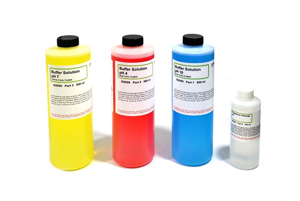 pH Calibration Solution 4.00, 7.00, 10.00 & pH Electrode Storage Solution, 50...