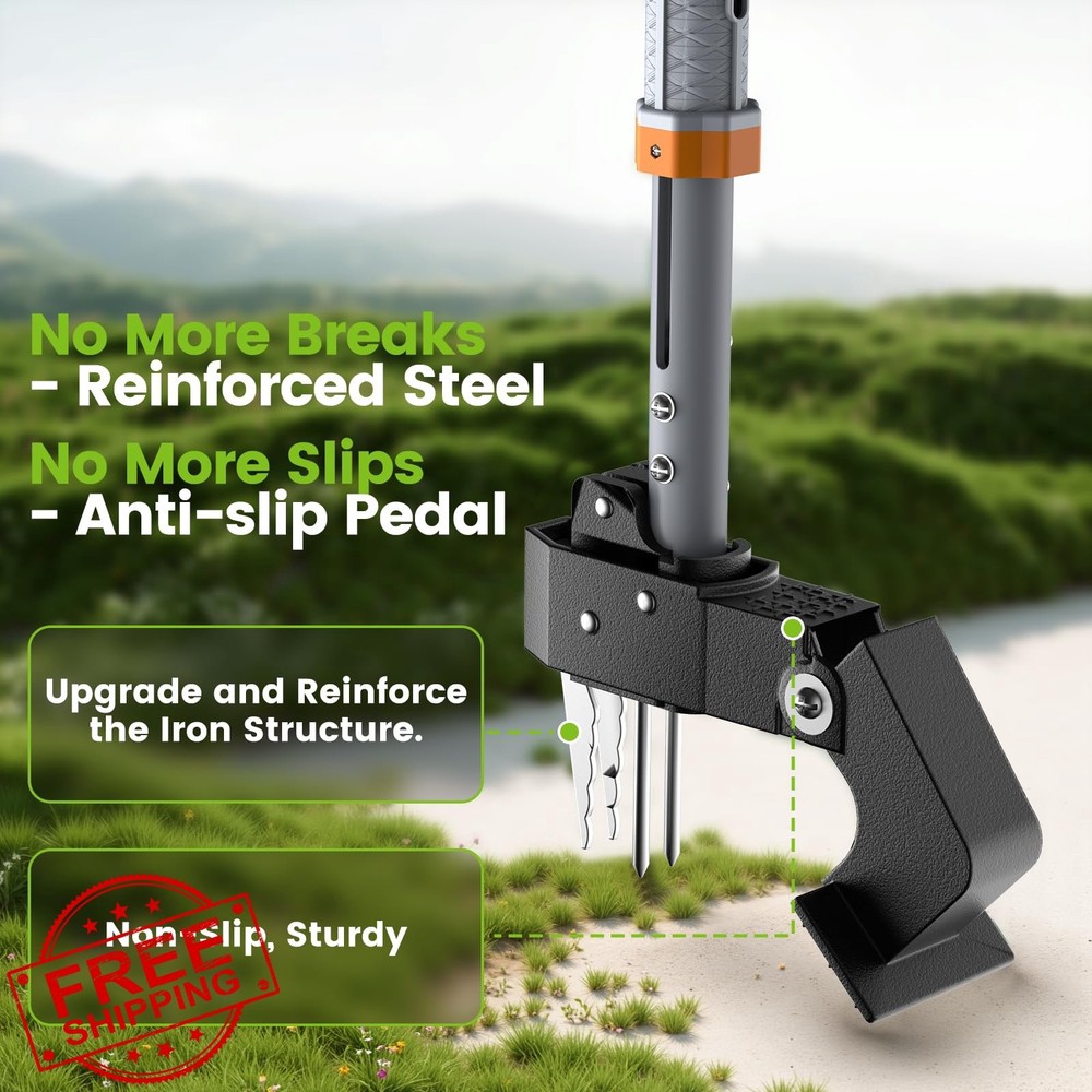 SOOTFRO Weed Puller Tool Stand Up 4-Claw Retractable Handle