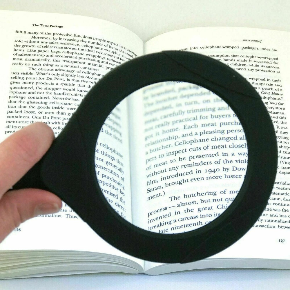 LED Illuminated Handheld 3X Magnifying Glass Wth Rubber Grip