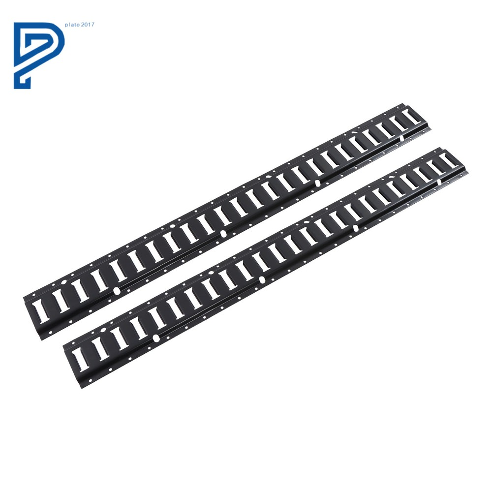 2 Pack 4' E Tie Down Rail Kit For Cargo Trailers Power Coated E-Tracks