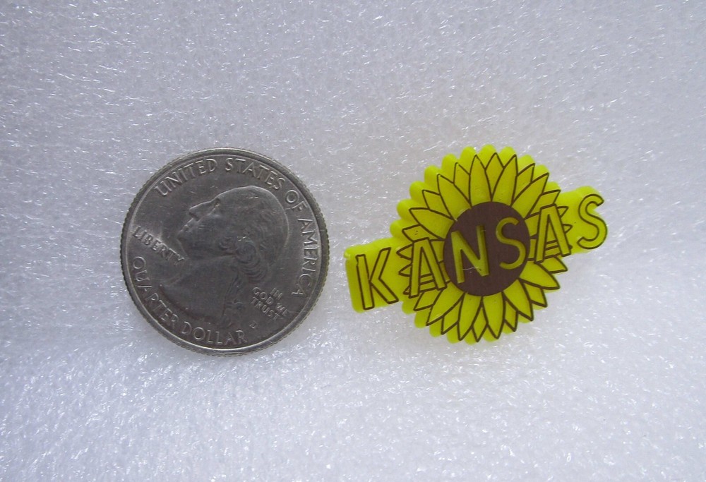 Kansas Sunflower Plastic Pin