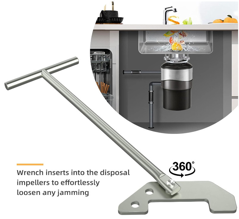 Garbage Disposer Unjamming Wrench,Silver Garbage Disposal Wrench Tool,Garbage Di