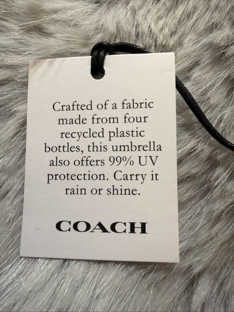 NWT Coach Rainbow Multicolor Logo Monogram Mini Umbrella