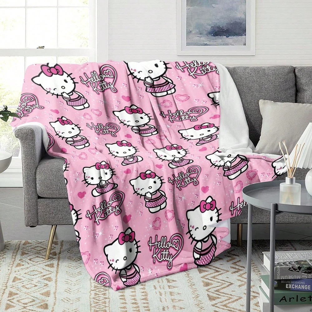 New Hello Kitty Plush Throw Blanket