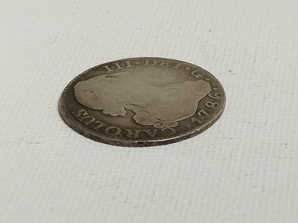 1786 MDV 2 Real Spain Silver Coin (Charles III)