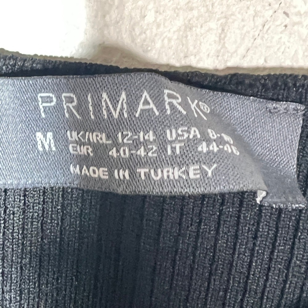 Primark black ribbed lightweight sweater size medium M B160