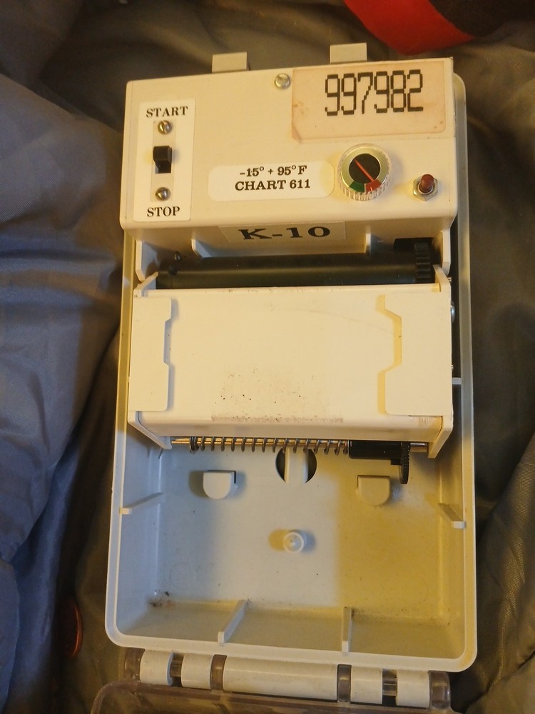 PEABODY RYAN Model K Thermograph Vintage Portable Temperature Sensor - Untested