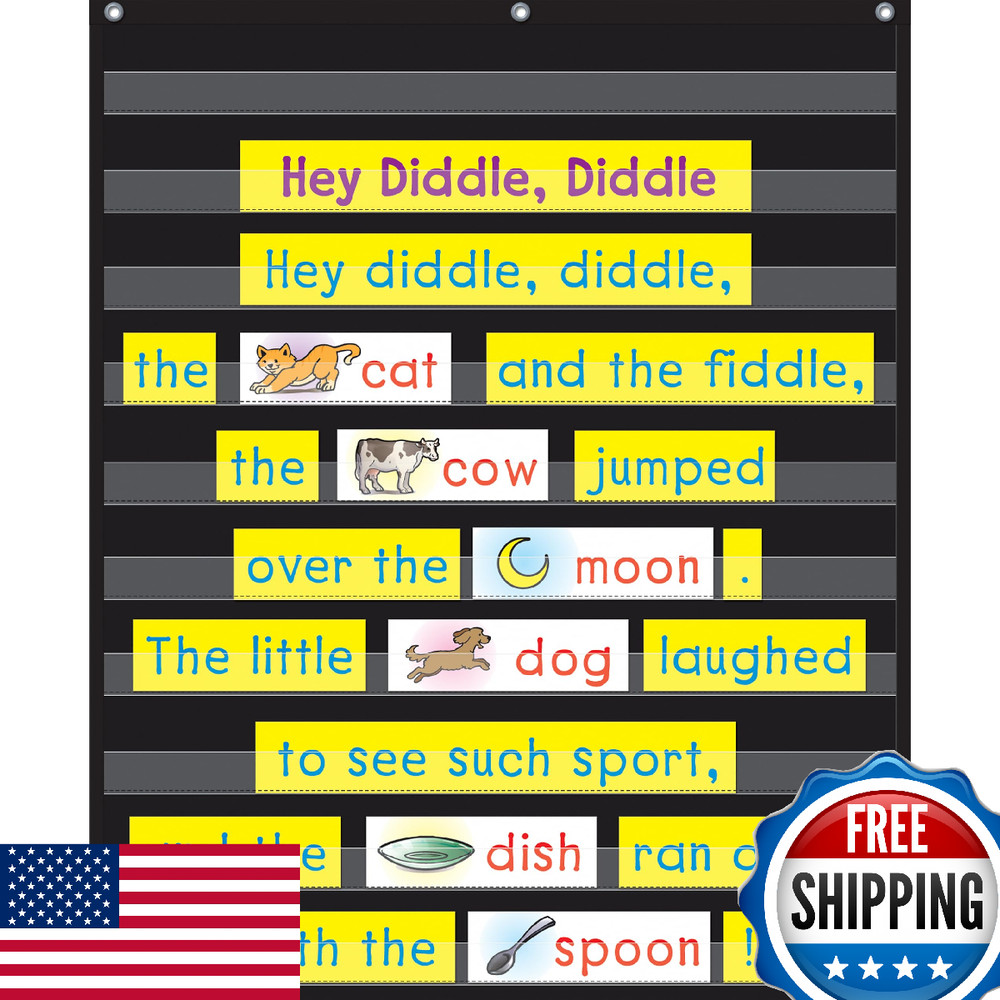 Teacher Created Resources Black 10 Pocket Chart (20744)