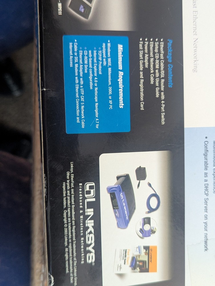 Linksys Etherfast Cable DSL Router