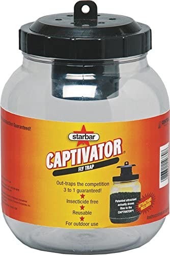 Starbar Captivator Fly Trap  2 Quart Container  Multiple Attractants - 2 Pack