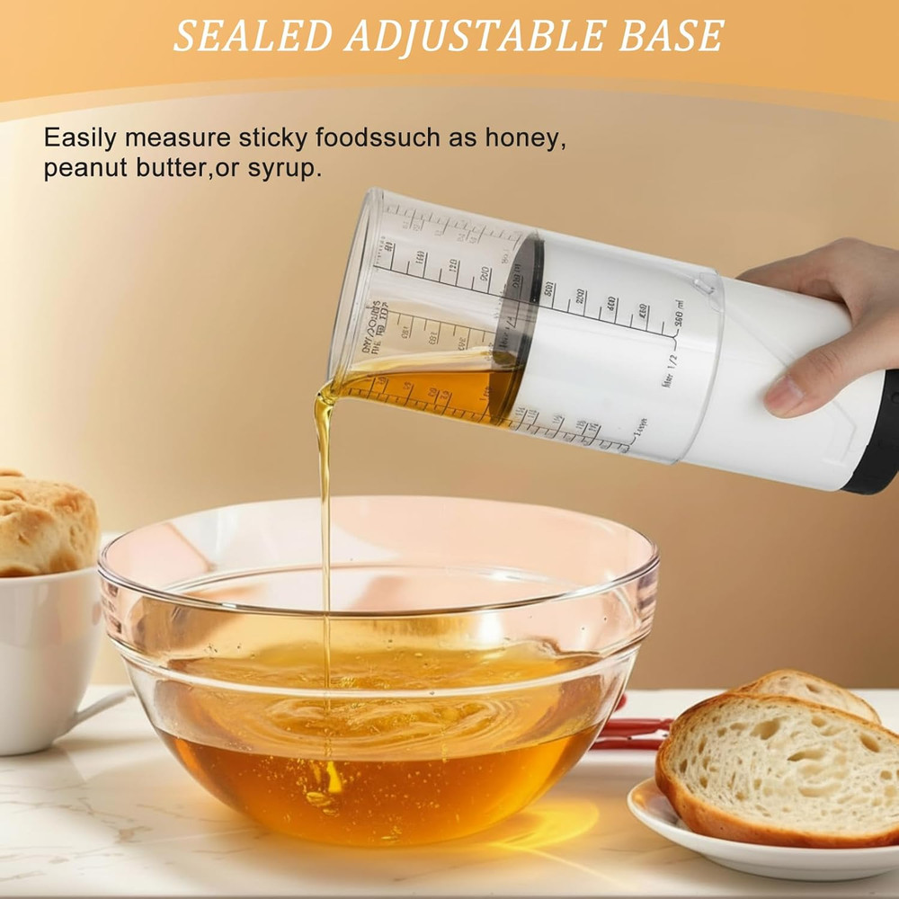6 Pcs Adjustable Measuring Cup Set Include 2 Cup Measuring Cups 5 Pcs Measuring
