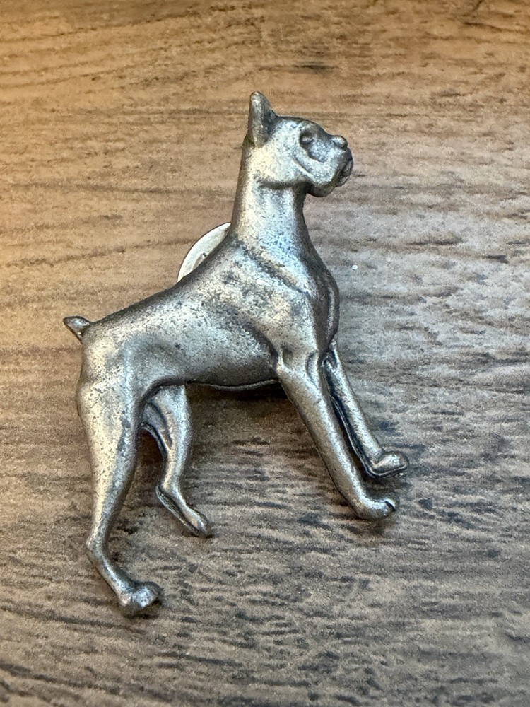 Boxer Dog Pewter Lapel Pin