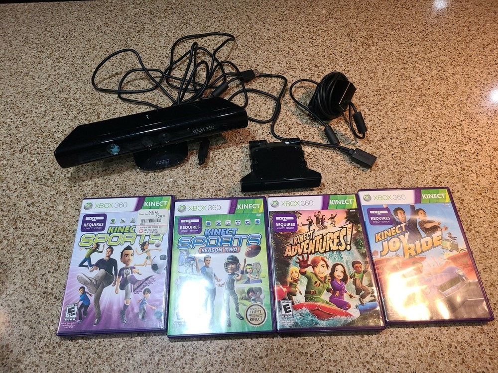Microsoft Xbox 360 Kinect Sensor Bar Model 1414 with Kinect Sports Game Bundle