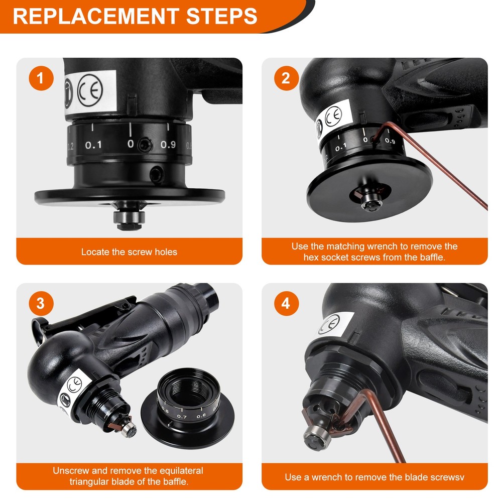 Pneumatic Chamfering Machine Metal Trimming Air Chamfer Beveling Tool Insert Kit