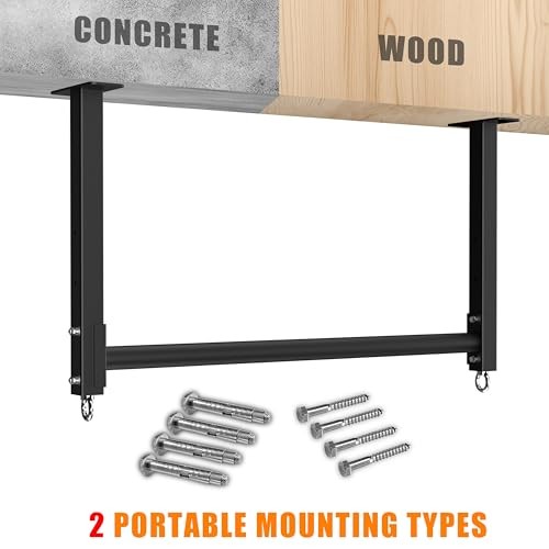 Ceiling Mounted Pull Up Bar, Heavy Duty 700 LBS Multi Grip Pull Up Bars, Black