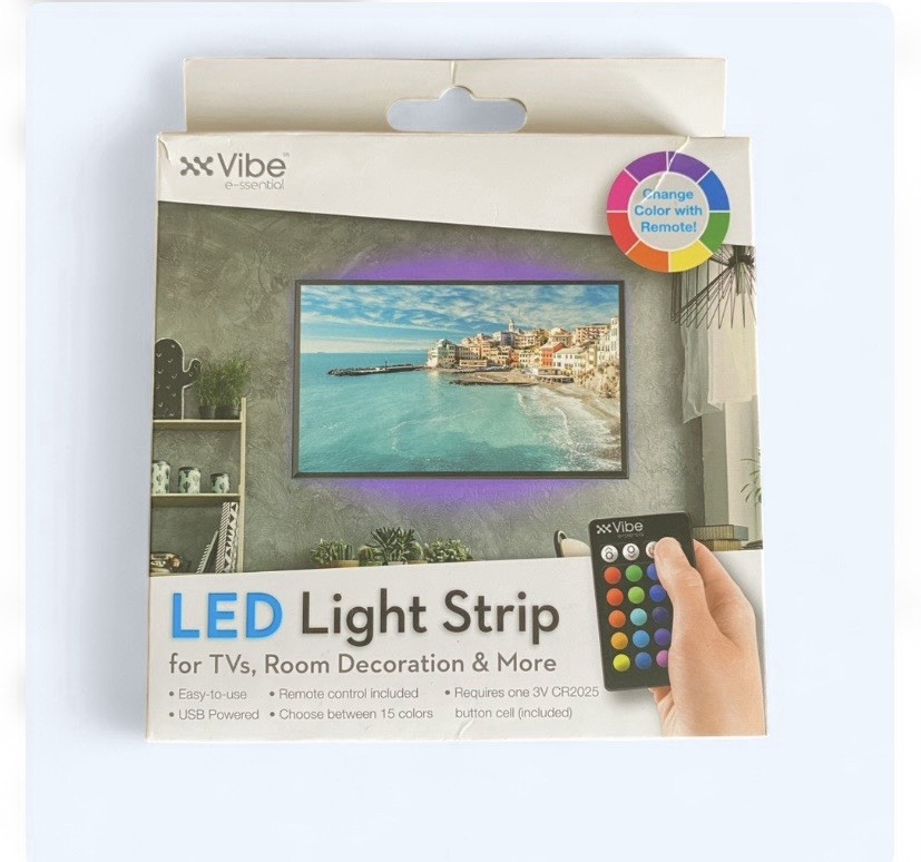 Vibe e-ssential LED Multicolor Light Strip FB-LED16 Remote Control USB Powered