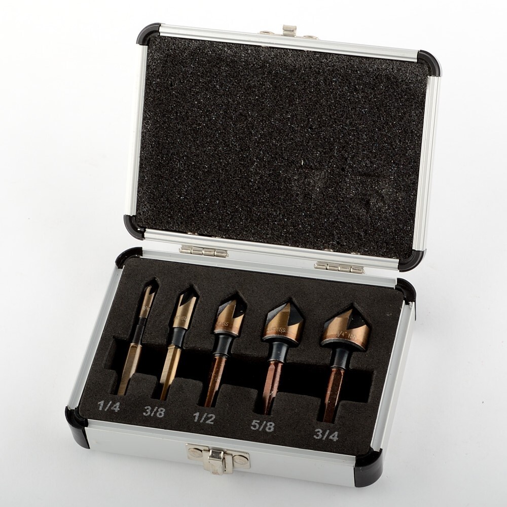 [5pc] Countersink Bit Set | 1/4", 3/8", 1/2", 5/8", 3/4"