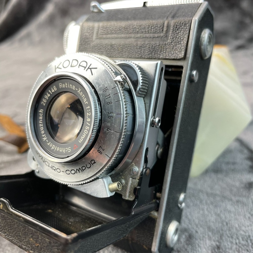 Kodak Retina Ia 35mm Folding Camera w/ Case - Untested