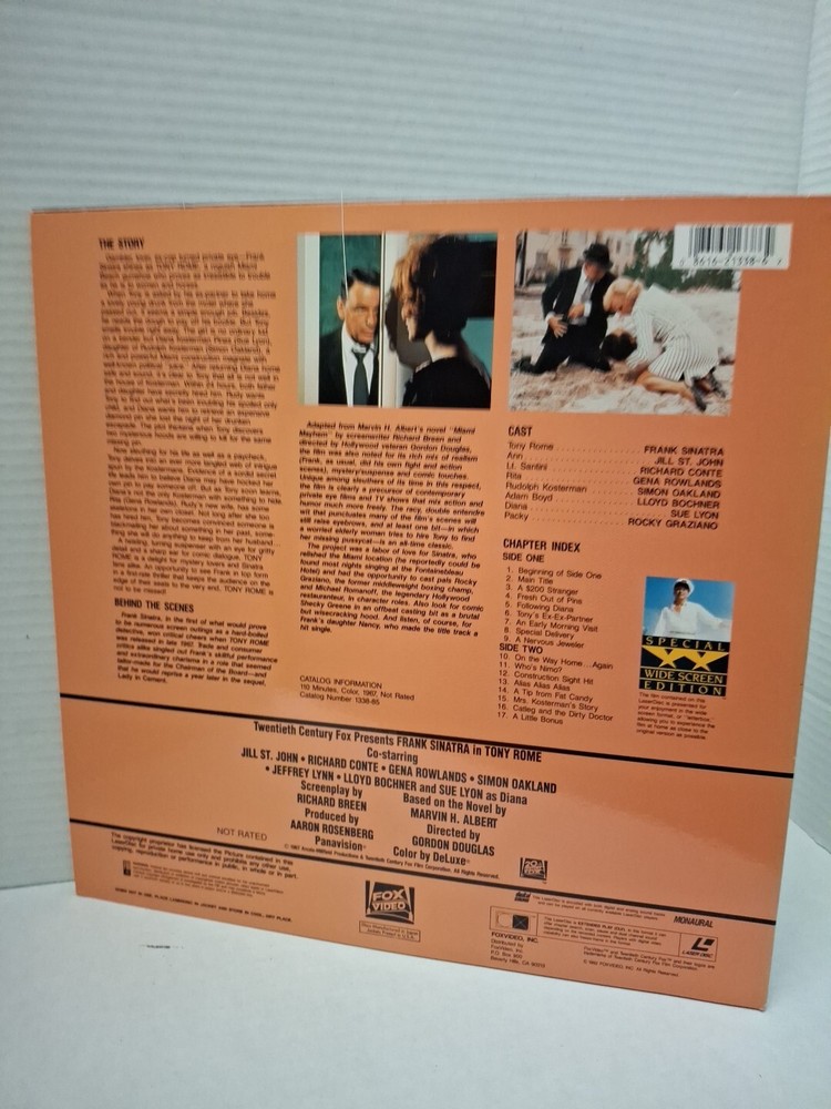 "Tony Rome" (Laserdisc LD - Frank Sinatra)