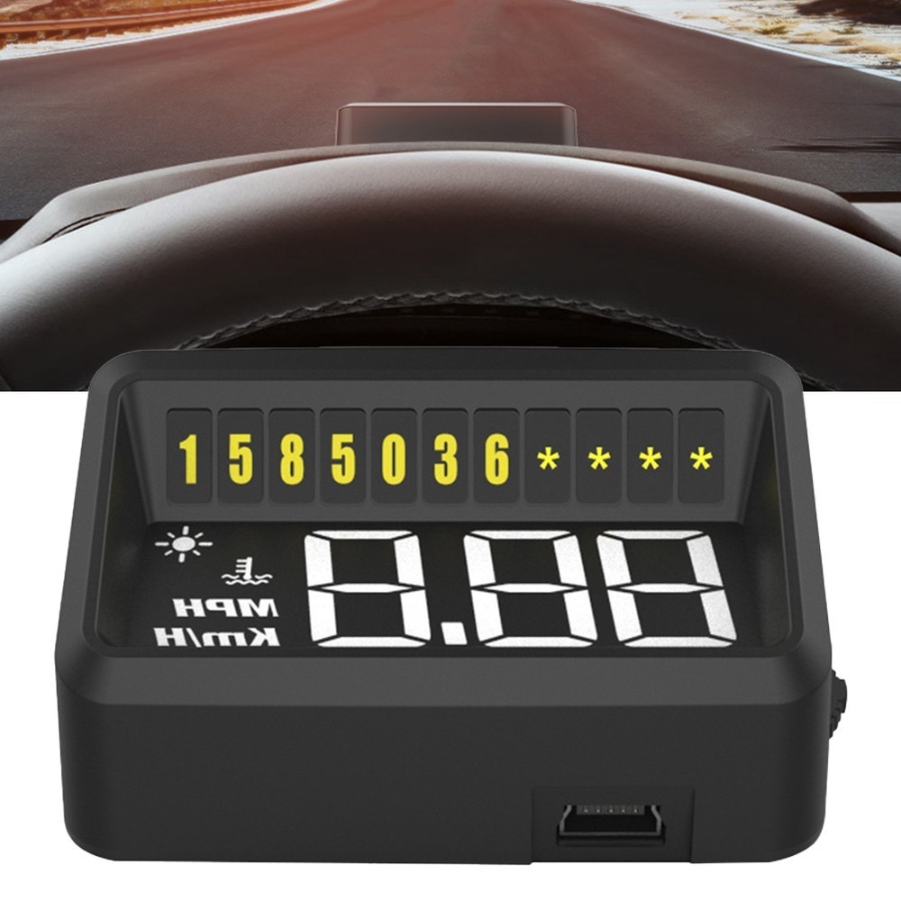 Accurate Readings Car Head Up Display HUD Gauge OBD2 Temperature Speedometer