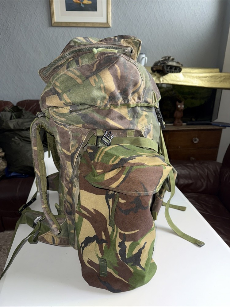 British Army Issue Rucksack + Frame Short Convoluted Back DPM + Side Pouches