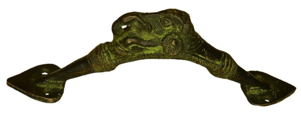 Elephant Shape Door Handle Victorian Style Handcrafted Brass Wardrobe Pull Knob