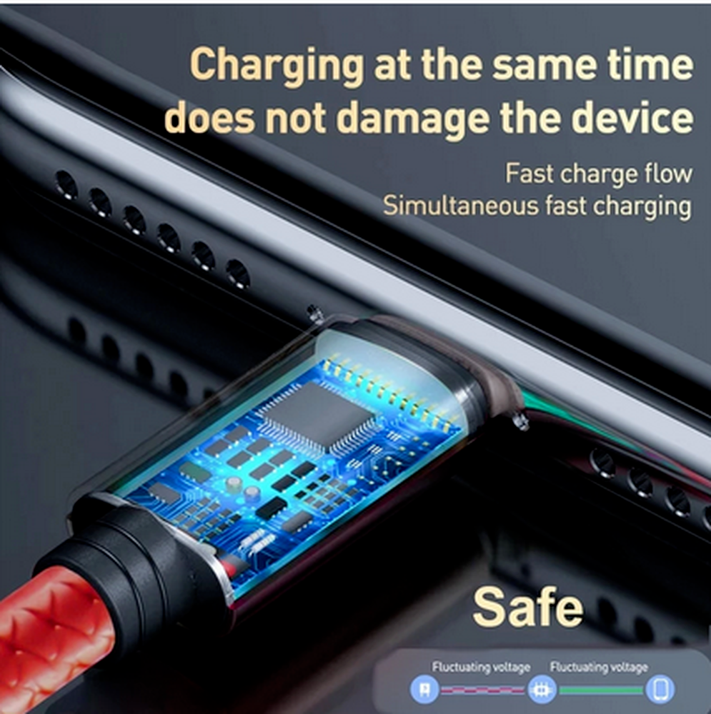 3 in 1 Fast USB Charging Cable Universal Multi Function Cell Phone Charger Cord