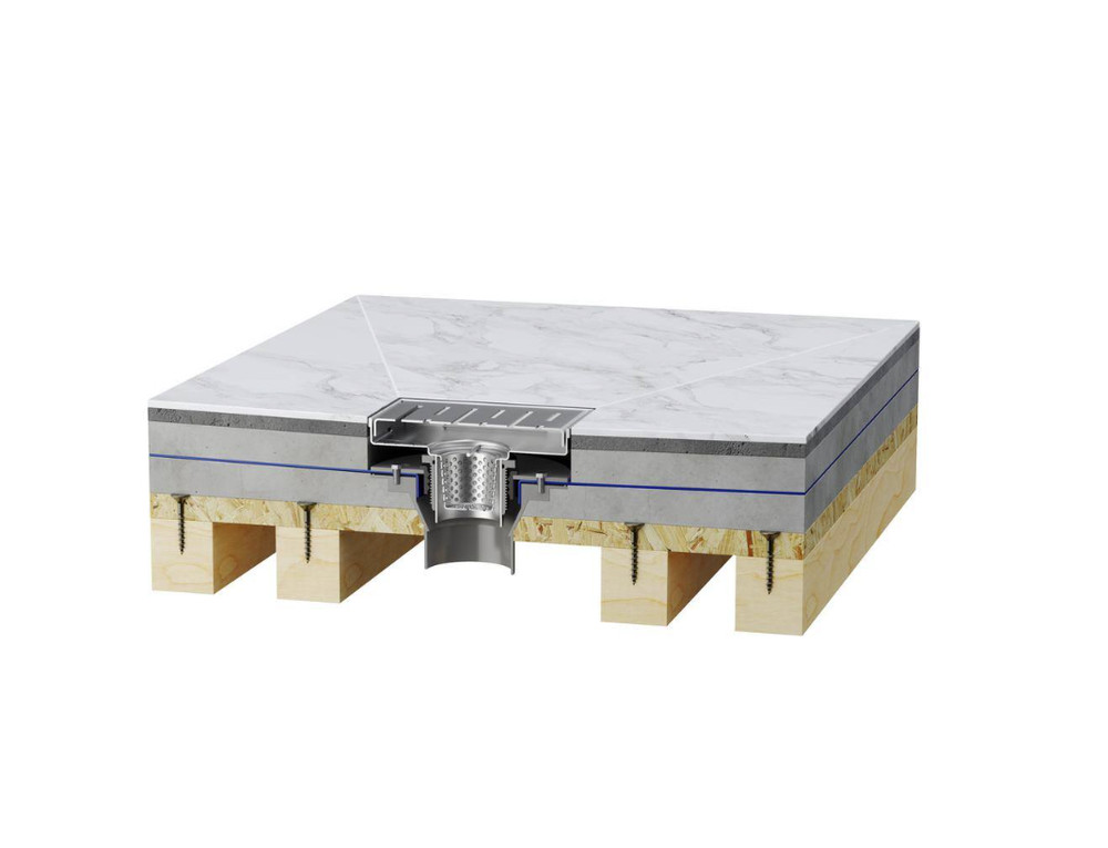 The BK PRODUCTS Zero Pattern 6 in. Square Drain Brushed Nickel