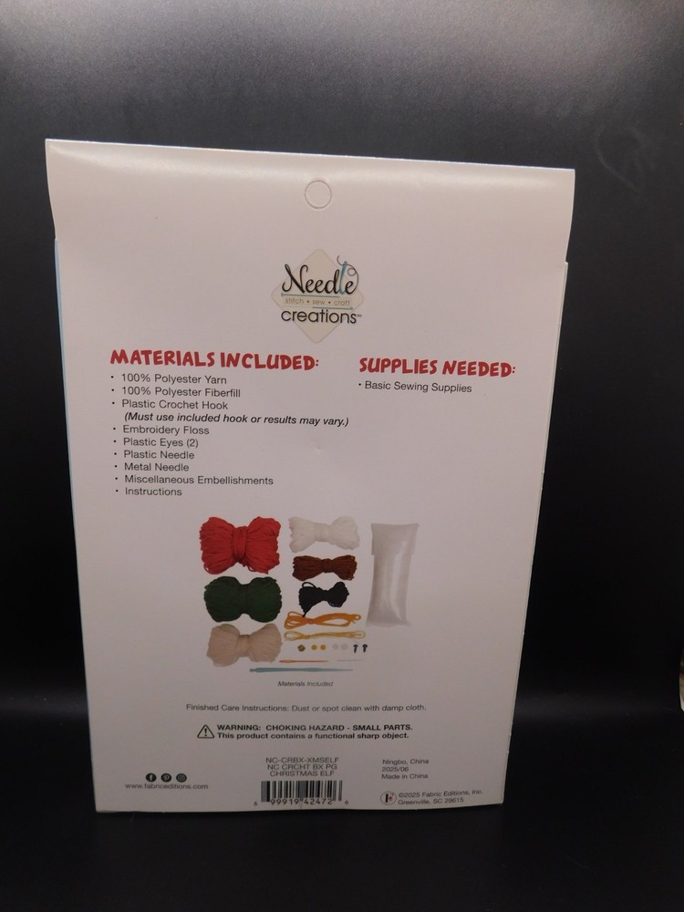 Needle creations Complete crochet kit Elf skill level Advanced