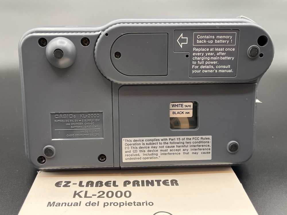 New CASIO KL-2000 EZ-Label Printer with Power Adapter