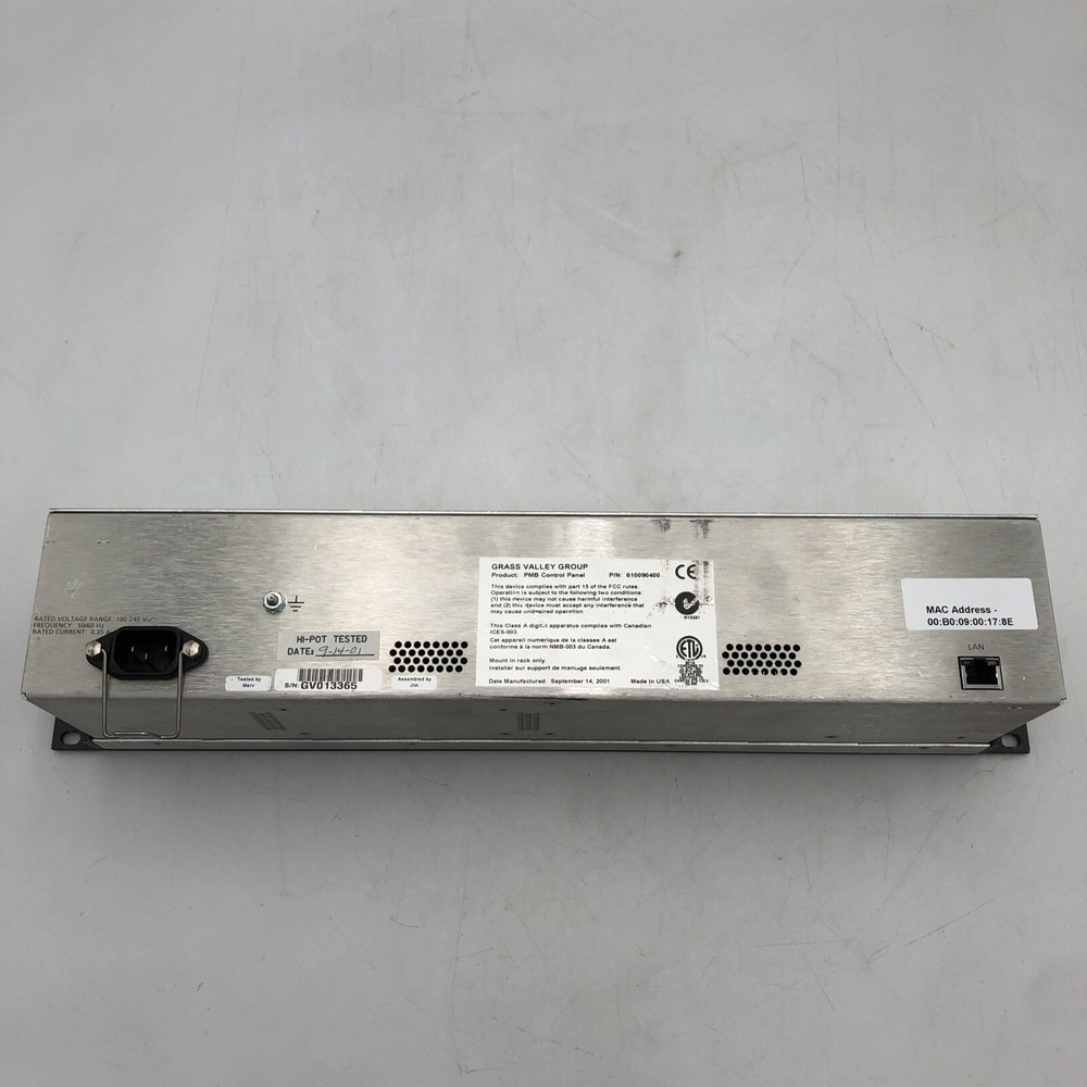USED Grass Valley Encore/Prelude PMB Control Panel POWER TESTED READ C