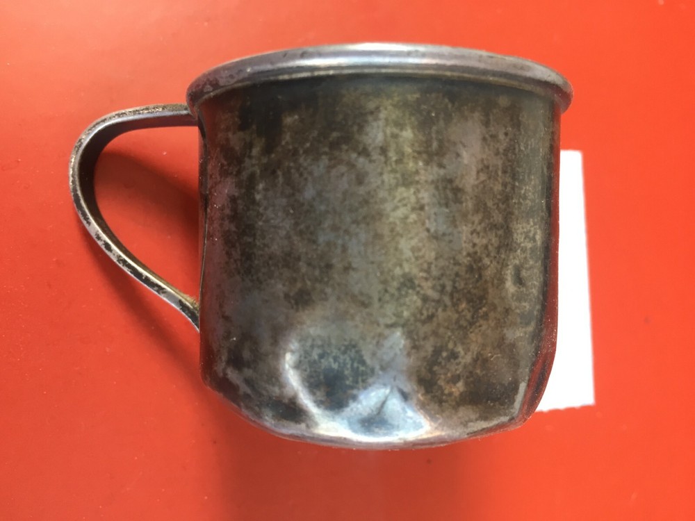 old vintage sterling silver mug