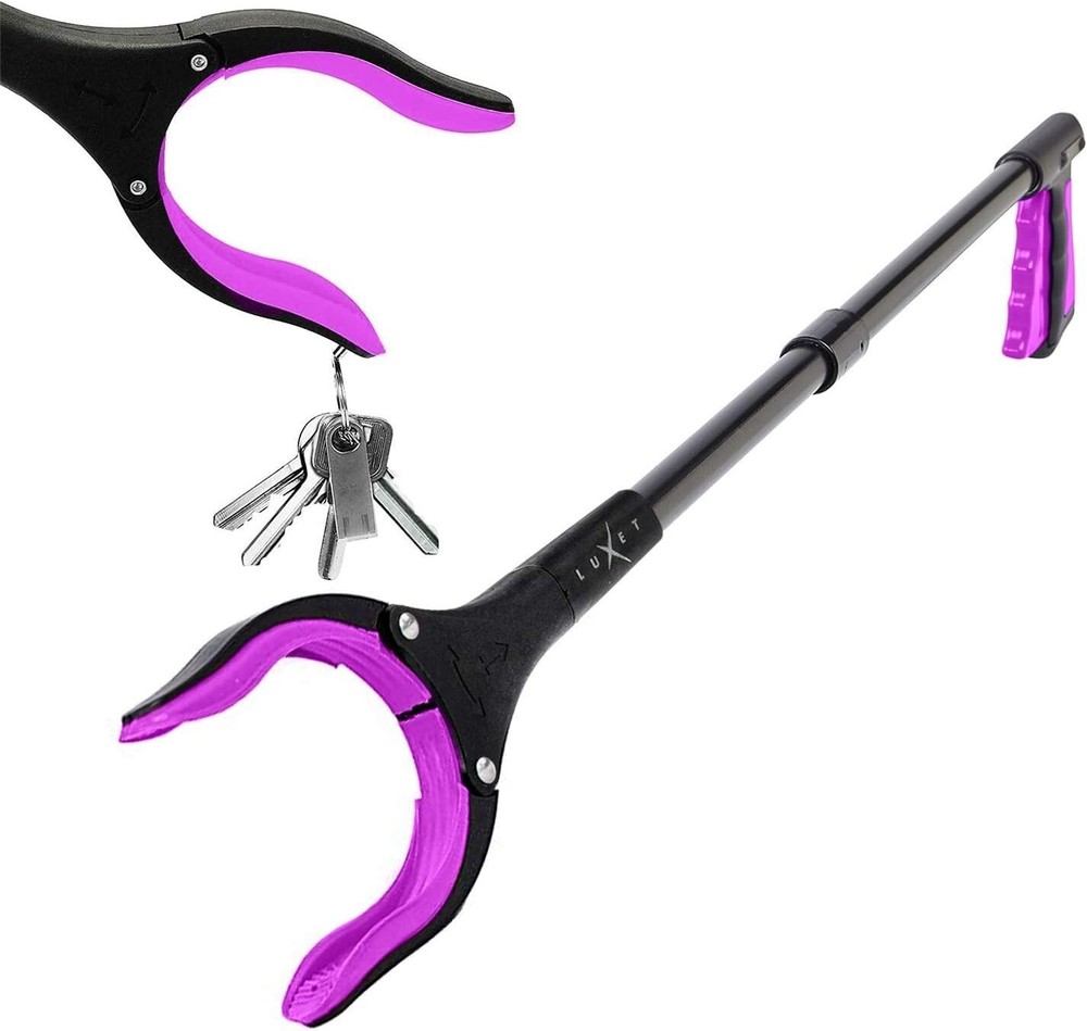 Safe Folding Grabber Tool - 2-Pack with Long Reach Magnetic Pickup for Elderly