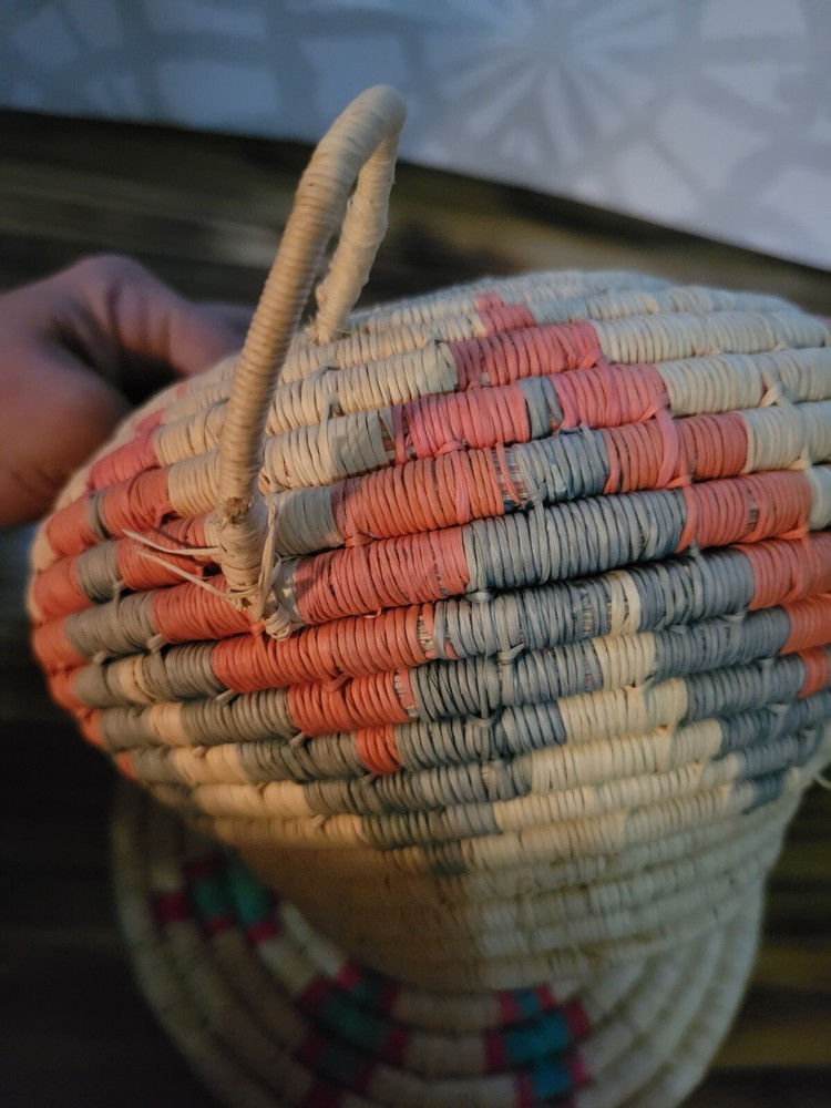 Vintage Handmand Coil Basket