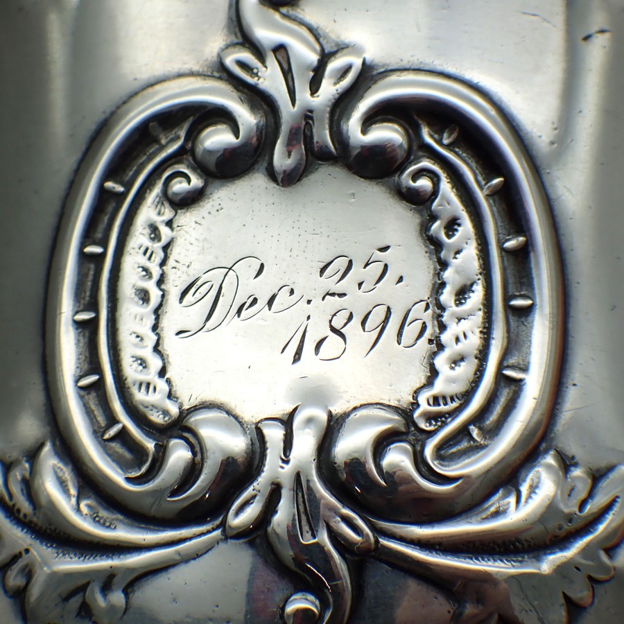 Antique Cup Dolphin Handle Sterling Silver Gorham 1895 Inscribed
