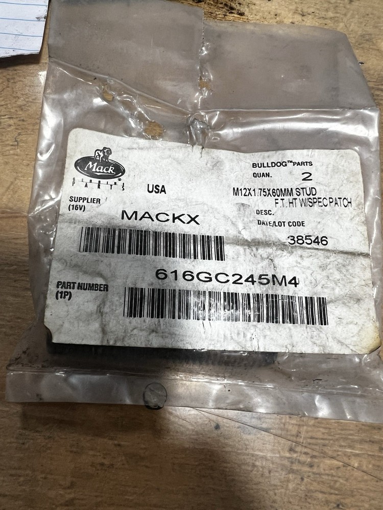 616GC245M4 Mack Exhaust Studs 2- 2 Pack.