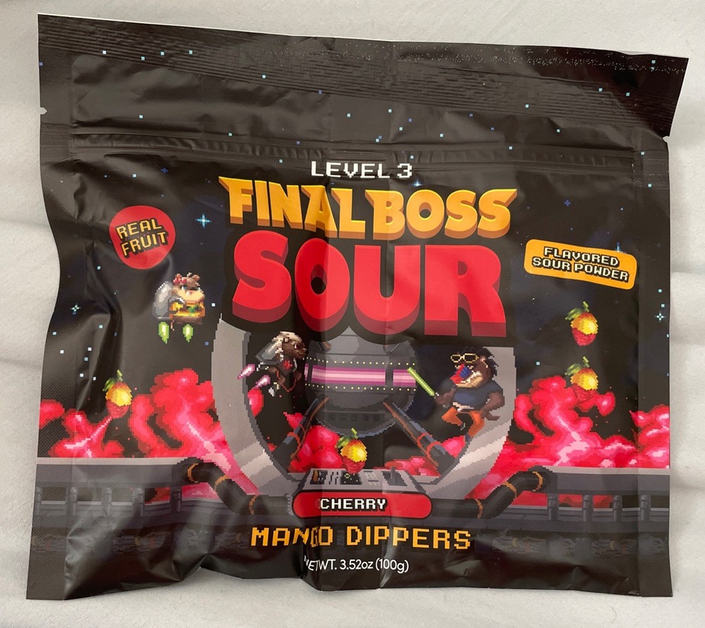 Final Boss Sour Level 3 Mango Dippers (Cherry) 3.52 oz