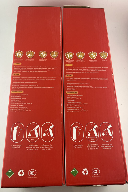 QUANTITY 2 POPFRO MSWJ620A 4-1 WATER BASED 620ML FIRE EXTINGUISHER