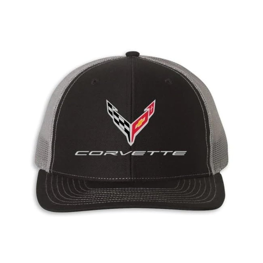 SR1 Performance C8 Corvette Snapback Hat - Chevy Structured Mesh Back Cap