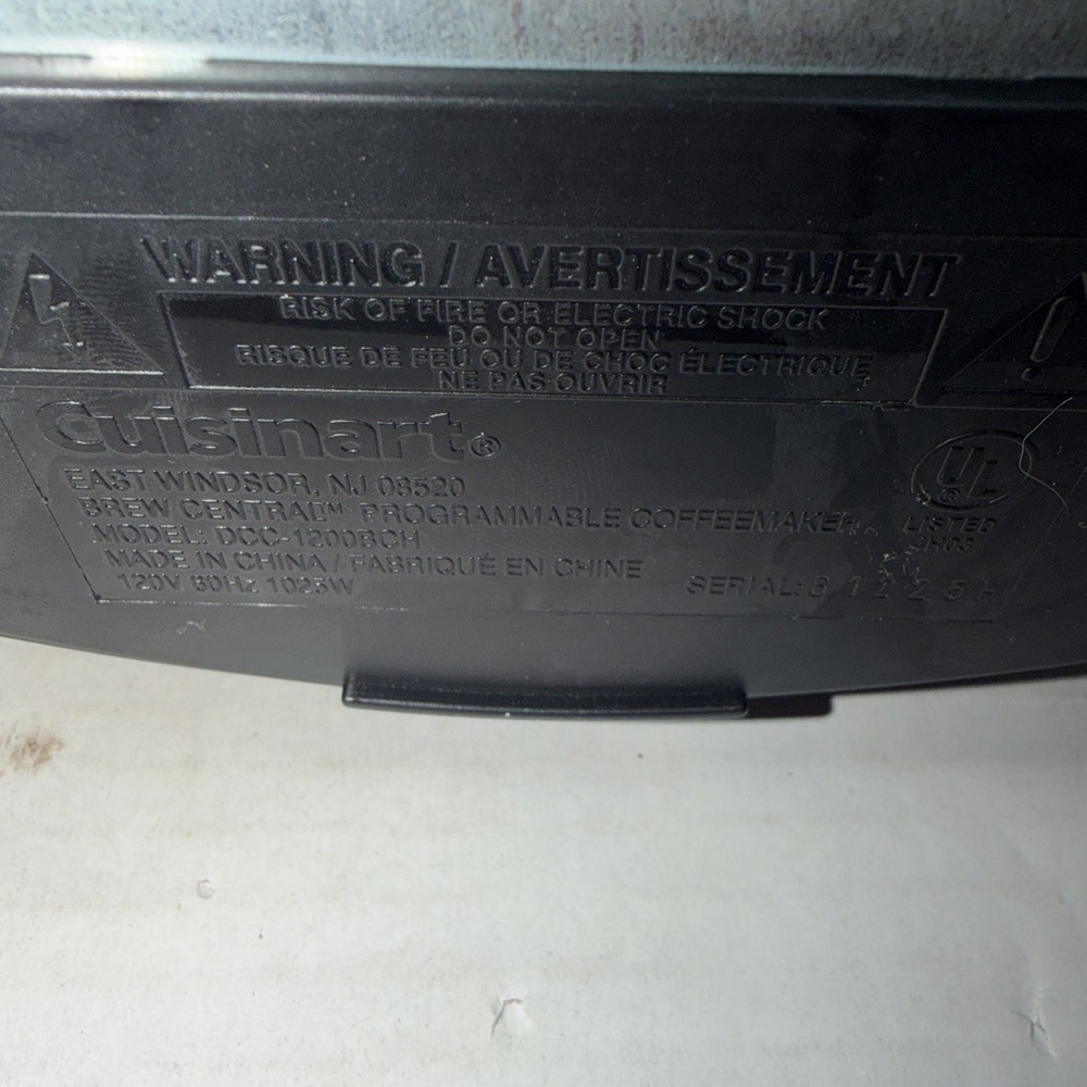 Cuisinart Brew Central 12 Cup Programmable Coffee Maker DCC-1200 New