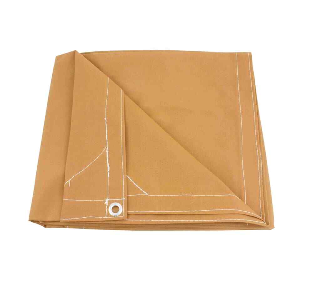 (2 Pack) 12' x 16' Tan Canvas Tarp 12oz Heavy Duty Water Resistant